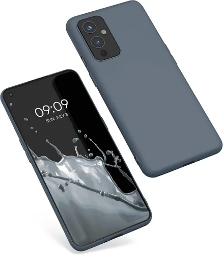Vista 8 de kwmobile Funda compatible con OnePlus 9 (versión EU/NA) - Funda protectora de silicona TPU suave y delgada - Pizarra oscura