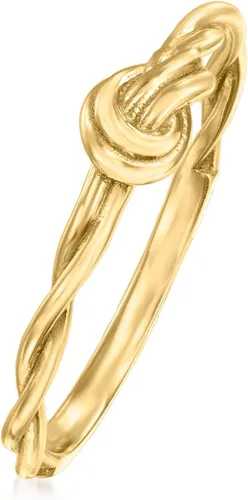 Vista 3 de Anillo de nudo trenzado de oro amarillo de 10 quilates Canaria