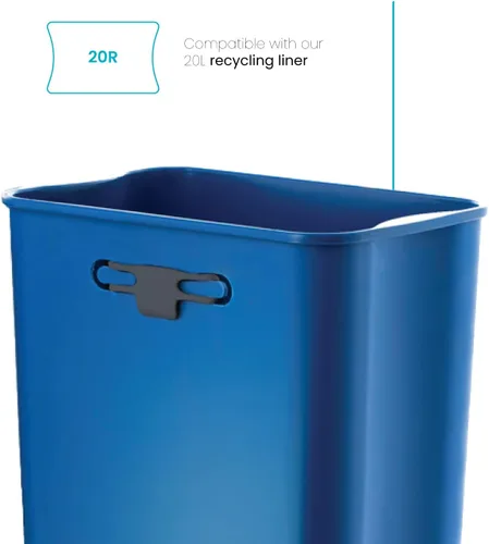 Vista 7 de Home Zone Living Paquete de 2 bolsas de basura de cocina de 5 galones con asas de cordón, diseño personalizado resistente para forros de reciclaje