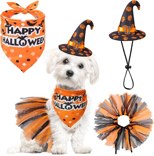 Vista 15 de SCENEREAL Suministros para fiesta de cumpleaños para perros, bandana de cumpleaños para perro, juego de collar de pajarita con números de Niño azul