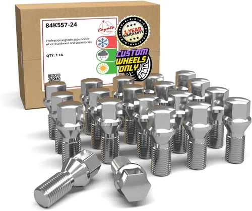 Vista 15 de Wheel Accessories Parts Juego de 20 pernos de orejeta M14 x 1.25 14 x 1.25 para asiento de bellota, 0.669 in, hexagonal, 1.299 in de longitud