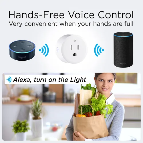 Vista 2 de Eyely GLP1000B - Enchufe inteligente, no requiere concentrador, control remoto de aplicación WiFi, Alexa, compatible con Google Home Assistant