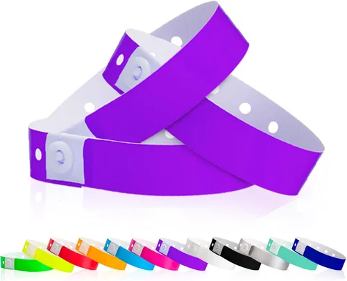 Vista 11 de Paquete variado de 500 pulseras de plástico holográficas para eventos de Paquete variado holográfico de 5