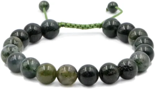 Vista 29 de AD Beads - Pulseras de gemas naturales de 0.39 pulgadas, cristales de sanación, macramé ajustable de 7 a 9 pulgadas