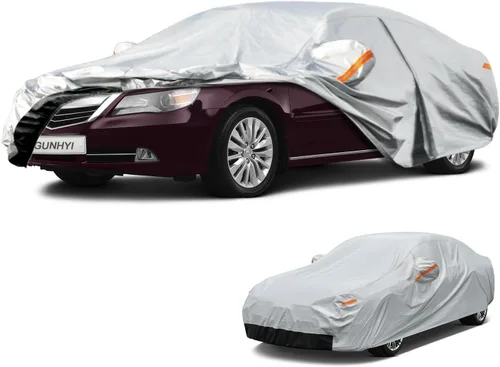 Vista 68 de GUNHYI - Funda de automóvil de 6 capas para Tesla Model 3 (2017-2025), impermeable para todo tipo de clima, protección UV contra la nieve, el sol