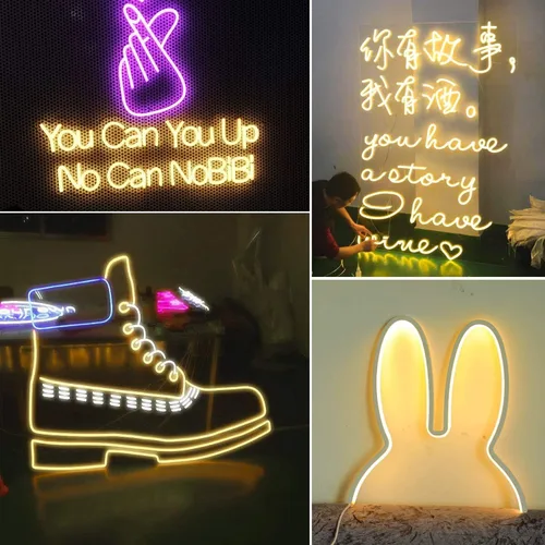 Vista 9 de Shine Decor Productos del paquete de la pista del canal de aluminio con el kit de luces de neón LED blanco cálido 45M/150ft