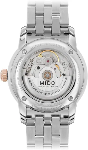 Vista 3 de Mido Baroncelli - Reloj suizo automático para Hombre - Esfera Blanca - Caja de 1.496 in - M86009N61, Blanco, Pulsera