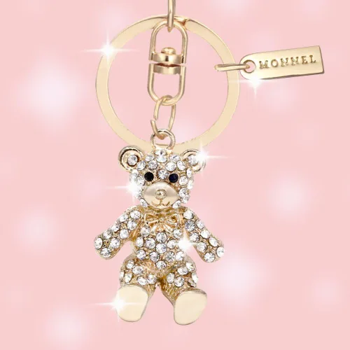 Vista 2 de Bling Oso de vidrio Llavero Creative Packaging Design Box mz8451