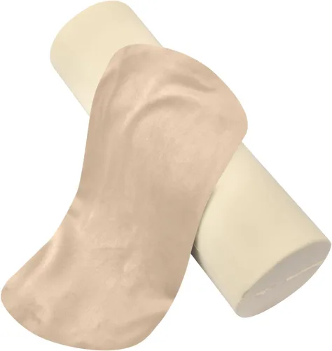 Vista 2 de Almohada y funda de almohada para el cuello para dormir, fundas de almohada redondas, almohada de cuello cilíndrico, almohada de apoyo para cama
