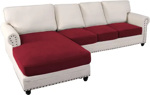 Vista 16 de MIFXIN Fundas para sofá modular, 3 piezas, funda de asiento de sofá de terciopelo elástico en forma de L, funda de cojín separada, protector