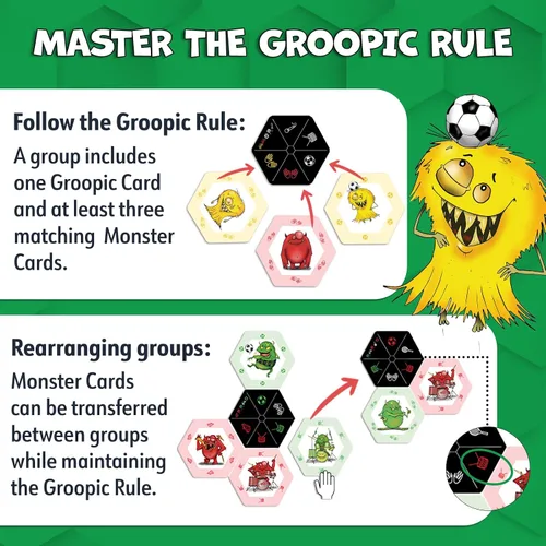 Vista 7 de Groopic Monster's Style - Giro galardonado y divertido en el amado juego de Rummy. Juegos de mesa para niños de 8 a 12 años y familias, innovador