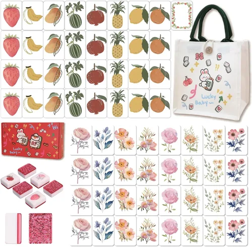 Vista 16 de Vita Mahjong - Juego de azulejos de 65 piezas, juego de mesa para 2 Panda y oso pardo