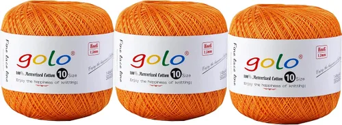 Vista 134 de Golo - 3 bolas de hilo de ganchillo tamaño 10, hilo de crochet para tejer a mano 102