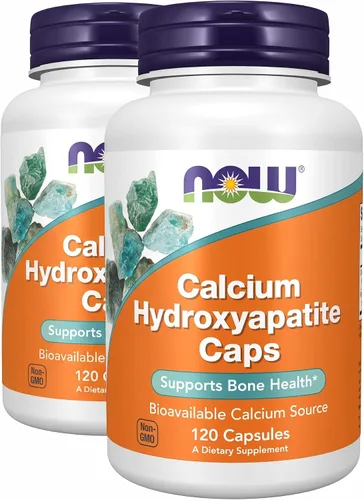 Vista 9 de NOW Suplementos, Hidroxiapatita de Calcio, Apoya la Salud Ósea*, 120 Cápsulas
