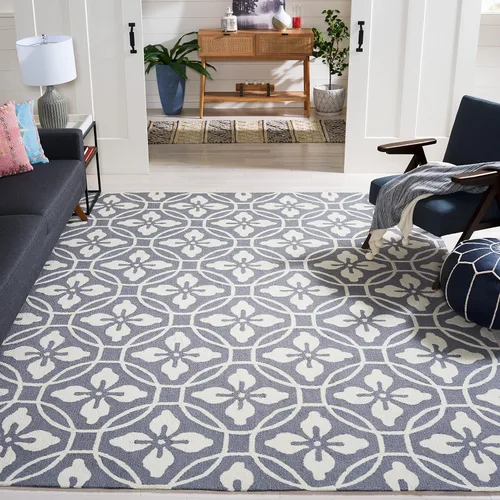 Vista 16 de SAFAVIEH Four Seasons Collection FRS236E - Alfombra de pasillo floral con gancho a mano, 2 pies 3 pulgadas x 8 pies, color chocolate y marfil