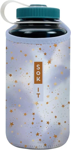 Vista 13 de Sok It BotlSok Funda para botella de agua con cubierta de neopreno aislante (Floral abstracto, se ajusta a CamelBak o Nalgene de 12 onzas)