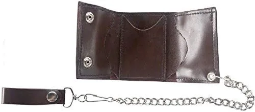 Vista 3 de Dream Apparel CARTERA CAMIÓN MOTOCICLETA CICICLETA CON CADENA TRIPLEGABLE NEGRO NUEVO, Regular
