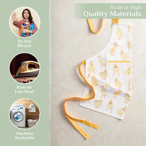 Vista 1063 de Maison d' Hermine Delantales para mujer con bolsillo, 100% algodón (27.50 x 31.50 pulgadas)