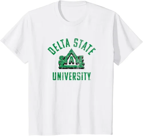 Vista 3 de Delta State University Statesmen Large Camiseta, Gris