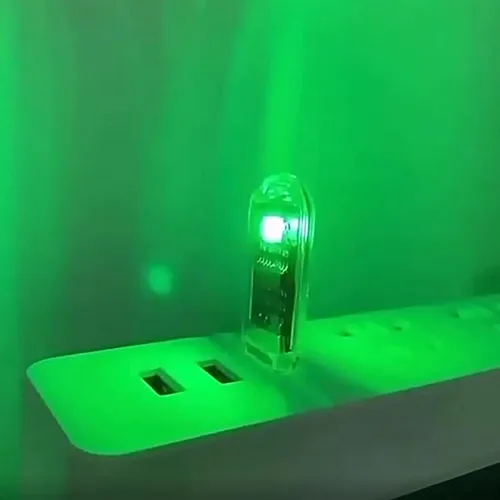Vista 2 de Mini luz nocturna LED, lámpara de noche LED ultra brillante, control de voz regulable sin parpadeo, iluminación transparente USB necesaria