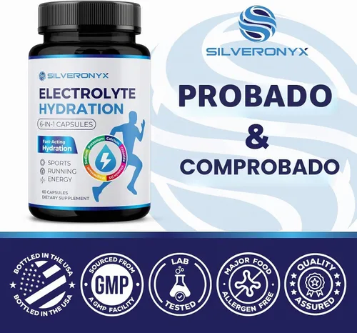 Vista 4 de Suplemento de electrolitos, sin azúcar, complejo de hidratación avanzada con cloruro de sodio, magnesio, potasio, calcio, vitamina D3, las mejores
