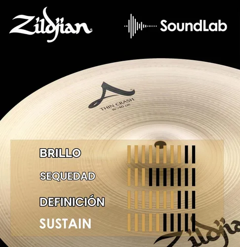 Vista 6 de Zildjian A0223 16" Un Platillo Delgado Crash