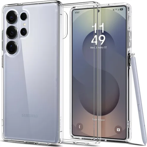 Vista 22 de Spigen Ultra Hybrid diseñado para funda de Galaxy S24 (2024) [antiamarilleamiento], [protección de grado militar] - cristal transparente