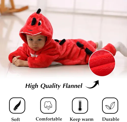 Vista 5 de TONWHAR Mameluco de animal para bebé y niña, mameluco para disfraz de Halloween, ropa de fiesta