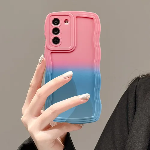 Vista 40 de UEEBAI Funda de silicona con marco ondulado para Samsung Galaxy A13 5G, lindo marco ondulado, ajuste delgado, a prueba de golpes, funda suave y Negro