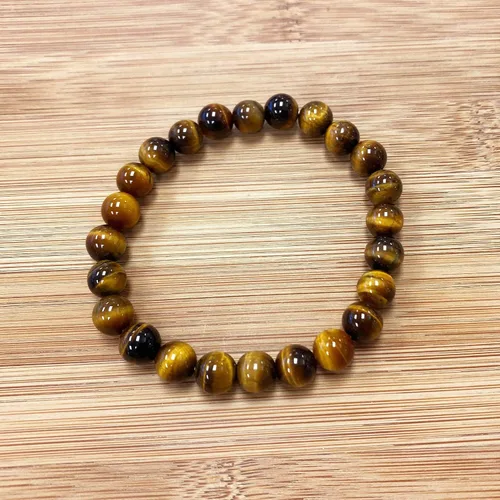 Vista 98 de Gem Avenue Handmade Round Bead Stretch Bracelet Unisex Natural Stone Beaded Jewelry for Men & Women, Elastic Wristband for Daily Wear