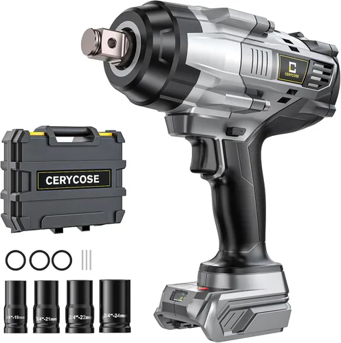 Vista 18 de Llave de impacto inalámbrica de 1/2 pulgada para batería DeWalt Max20V: Llave de impacto de alto torque de 1700 pies-libras, herramienta de servicio