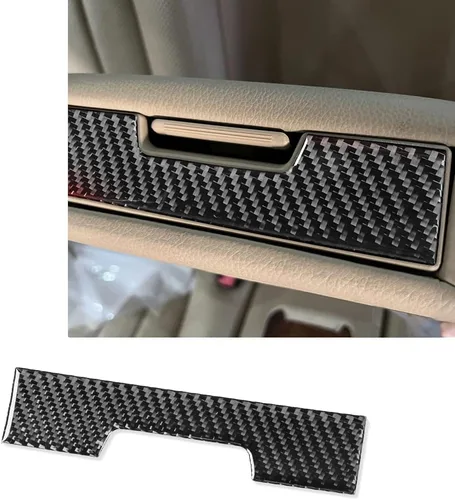 Vista 22 de ontto Accesorios de coche Fibra de carbono Exterior Cuerpo Frente Decoración Pegatinas Fit para Mercedes-Benz CLS C219 2004-2009 Negro