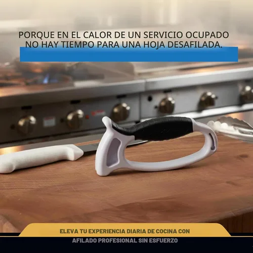 Vista 6 de Dexter-Russell EZ - Afilador de cuchillos de mano Mango blanco compacto Afilado de precisión de carburo de tungsteno Fácil uso de 3 a 4