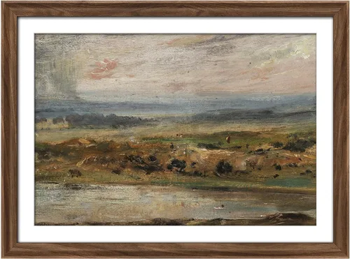Vista 254 de MUDECOR Lienzo enmarcado prémium para pared, pinos nevados en bosque de invierno, ilustraciones modernas, arte contemporáneo, escénico, divertido