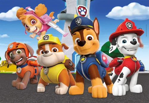 Vista 2 de Clementoni - 21623 - Rompecabezas supercolor - Paw Patrol - Rompecabezas de 2x60 piezas, rompecabezas para niños de 4 años, rompecabezas de dibujos