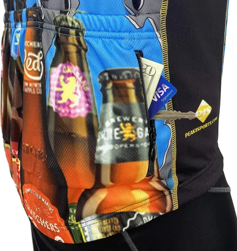 Vista 4 de Gears & Beers - Camiseta de ciclismo de manga corta para hombre