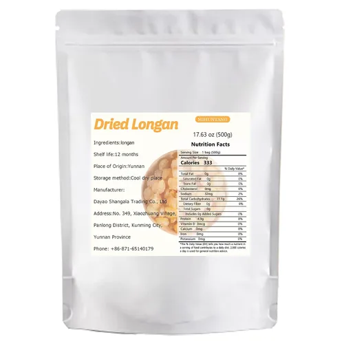 Vista 7 de Longan seco 17.63oz Fruta seca Carne suelta Longyan Seco Sin Azúcares Utilizado en tés Snacks Postre Comestible Cocina Selected,No Sugar