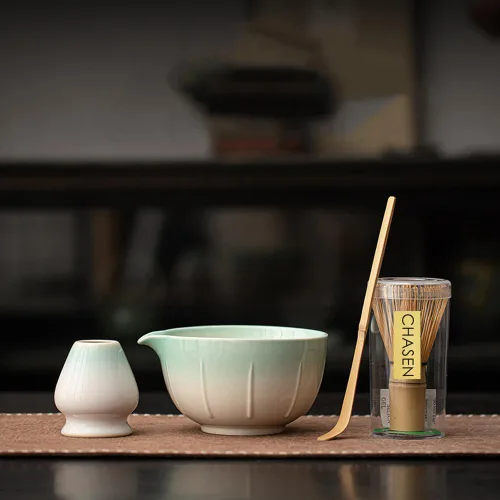 Vista 7 de Juego de té Matcha prémium para principiantes y entusiastas – Kit ceremonial completo con batidor de bambú (Chasen), cuchara, cuenco y cuchara