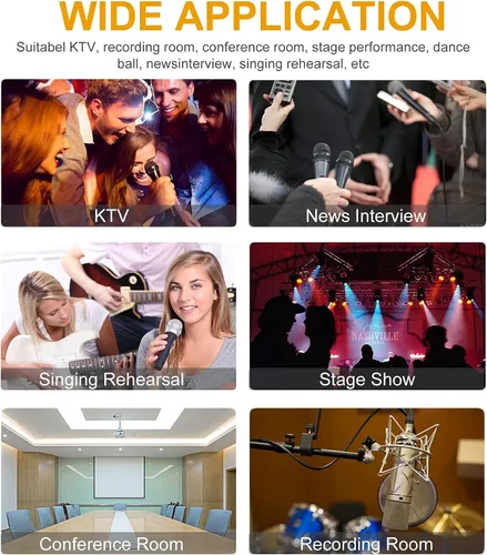 Vista 6 de 200 fundas desechables para micrófono, no tejidas con banda elástica de mano, funda protectora para parabrisas de micrófono para KTV, karaoke