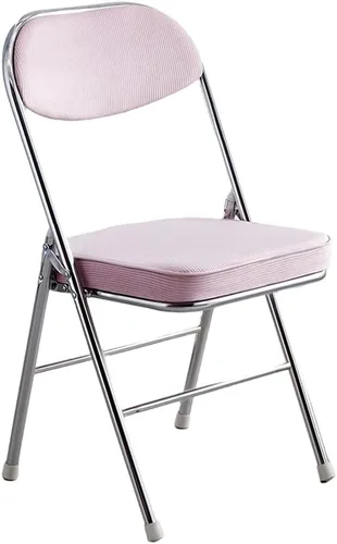 Vista 10 de Sillas plegables para muebles, silla de escritorio, silla de camping, silla plegable con respaldo y marco de metal de acero resistente para sillas