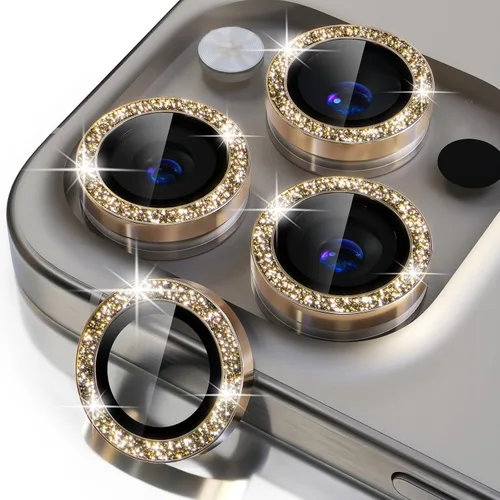 Vista 50 de Misea Compatible con iPhone 16 Pro/iPhone 16 Pro Max, protector de lente de cámara de vidrio templado Ultra-HD, protector de pantalla de anillo Negro
