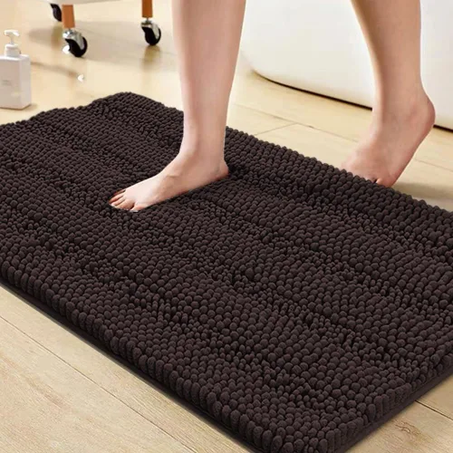 Vista 120 de Turquoize Alfombra de baño de chenilla de lujo para baño, extra absorbente, alfombra de ducha de microfibra antideslizante para baño, alfombra Aqua
