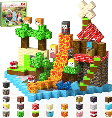 Vista 8 de 100 bloques de construcción, juguetes de construcción 3D, cubos de construcción sensoriales STEM (multicolores, 100 unidades)