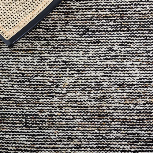 Vista 7 de SAFAVIEH Natura Collection Alfombra de pasillo, 2 pies 3 pulgadas x 8 pies, negro y marfil, tejido plano hecho a mano, lana y algodón, ideal