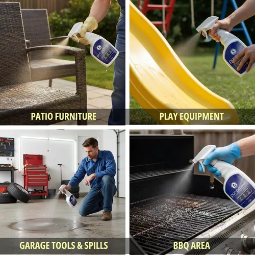 Vista 4 de EvaClean PurPower Limpiador y desengrasante - Listo para usar, paquete de 2 botellas de spray de 32 onzas líquidas cada una, resistente, fórmula sin