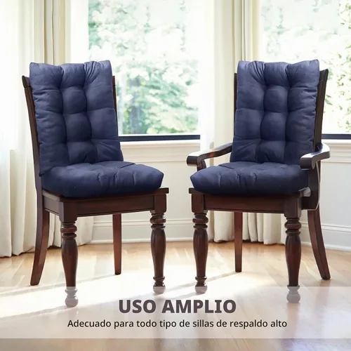 Vista 6 de 2 Pack Cojines para Silla Mecedora Tumbona Sun Lounge Chaise Cojines para Patio Colchón para Exteriores Sillón Reclinable Interior Exterior Borgoña