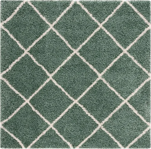 Vista 79 de SAFAVIEH Hudson Shag Collection - Alfombra decorativa de 2 x 3 pies, color beige y marfil, diseño moderno de enrejado, no desprende pelusa
