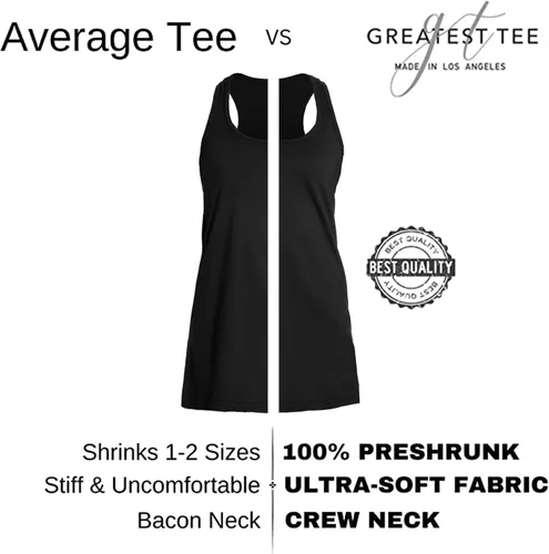 Vista 5 de Greatest Tees Cabana - Camiseta sin mangas para mujer, de algodón suave, de alta calidad, espalda cruzada (S-XL)