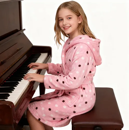 Vista 37 de E.W Apparel Bata de baño de forro polar con capucha para niños, bata suave y mullida para niños pequeños