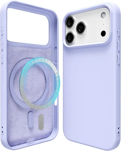 Vista 108 de oakxco Funda de silicona para iPhone 13 Mini/ 12 Mini magnética, compatible con carga inalámbrica Magsafe, goma delgada y suave, cubierta protectora